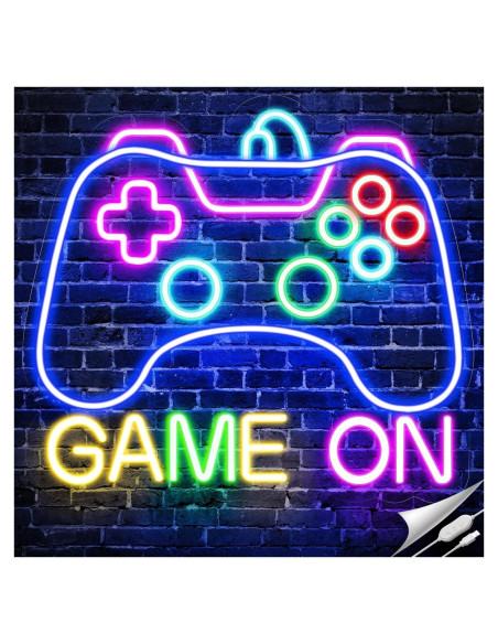 Luz de Neón LED Gamer STYPOP Game On 35.9x34cm