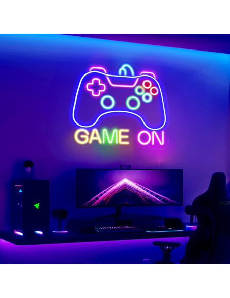 Luz de Neón LED Gamer STYPOP Game On 35.9x34cm