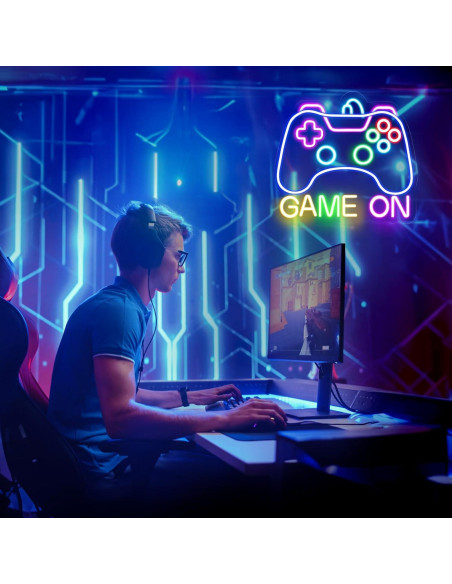 Luz de Neón LED Gamer STYPOP Game On 35.9x34cm