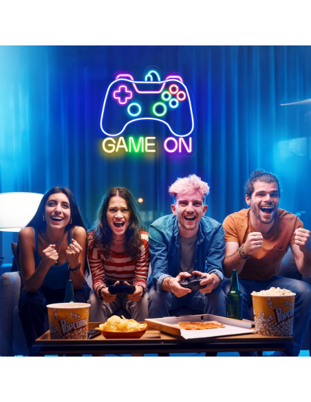 Luz de Neón LED Gamer STYPOP Game On 35.9x34cm