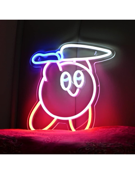 Luz de Neón LED Cuchillo Kirbee Moweek 33 cm para Habitaciones