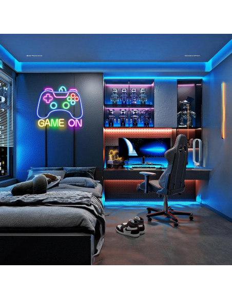 Luz de Neón LED Gamer STYPOP Game On 35.9x34cm