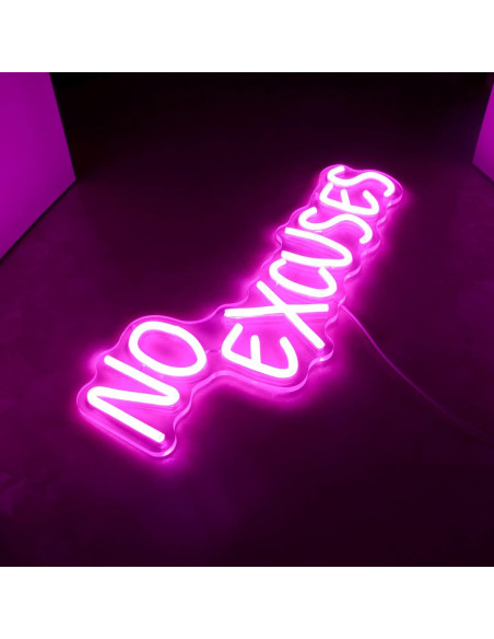 Luz LED de Neón Motivacional Qianese No Excusas 42.9x17.8 cm