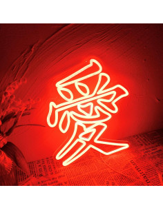 Luz de Neón LED Amor iPuppy 29x34 cm Regulable USB 2