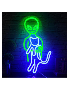 Luz de Neón Alienígena Ineonlife Verde 42x22 cm USB