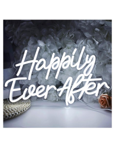 Letrero de Luz de Neón LED SYLHOME Felices Para Siempre 40.1x23.4cm