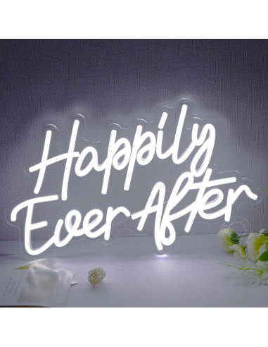 Letrero de Luz de Neón LED SYLHOME Felices Para Siempre 40.1x23.4cm