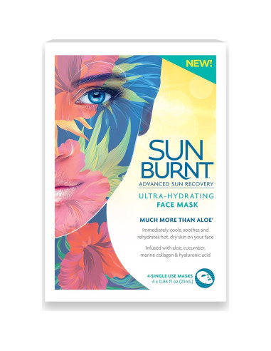 Mascarilla Facial Ultra Hidratante SunBurnt - 4 Unidades