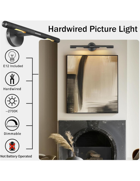 Luz de Imagen Fija 60.96cm Negra SKFWAITKW Regulable