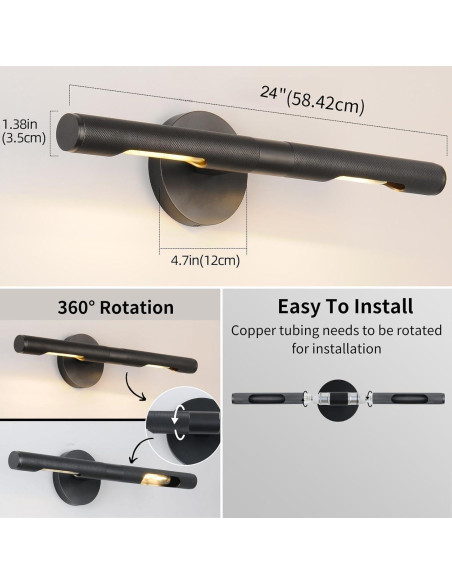 Luz de Imagen Fija 60.96cm Negra SKFWAITKW Regulable