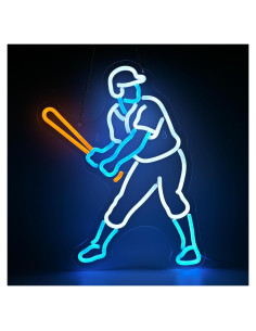 Luz de Neón LED de Béisbol RedGloBee 42.4x33 cm USB