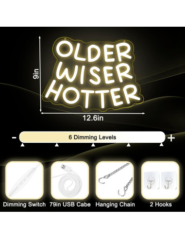 Letrero de Neón LED Regulable SENOVIRA 32x23 cm Cumpleaños