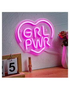 Luz de Neón LED Poder Femenino Cusgazy 22.5x20 cm USB