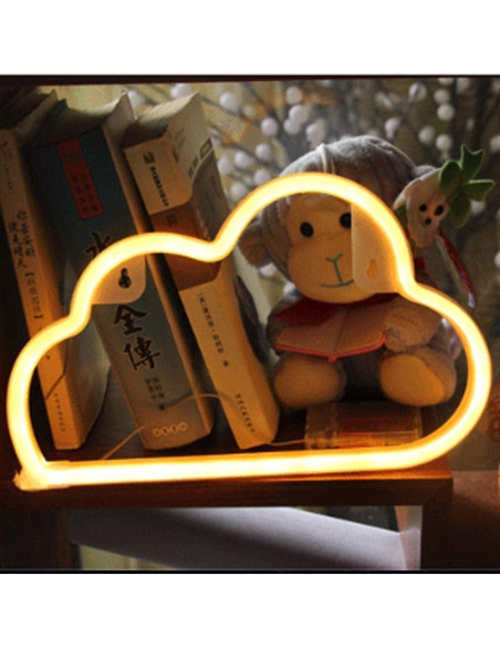 Luz de Neón Nube LED BEMOMENT Blanca para Decoración