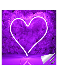 Luz de Neón Britrio Corazón 34 cm LED USB Púrpura