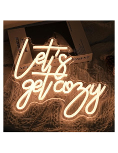 Letrero de Neón LED Let's Get Cozy - Decoración de Pared 33x32cm