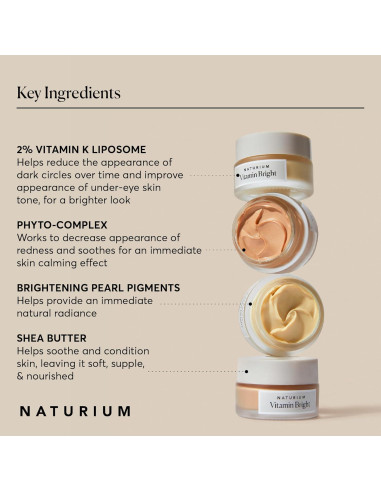 Crema Iluminadora para Ojos Naturium Vitamin Bright 14g