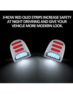 Luz de Placa de Licencia LED Mejorvista Cromo para Chevy y GMC 2