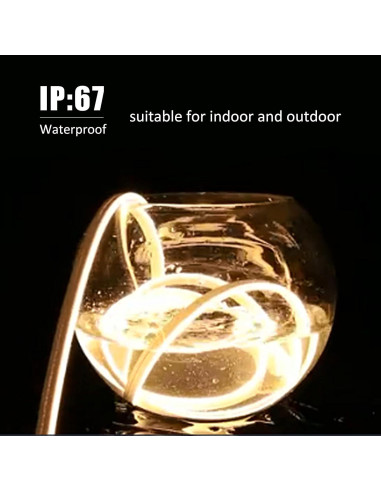 Luz de Neón LED Silicona 12V 5m 6500K Impermeable YXH