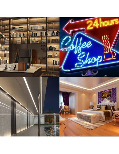 Luz de Neón LED Silicona 12V 5m 6500K Impermeable YXH