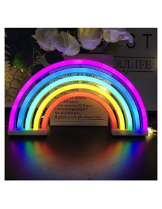 Luz de Neón Arcoíris LED Nordstylee 30x30 cm Decoración