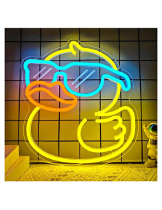Luz de Neón Pato Ajoyferris LED Regulable para Dormitorio
