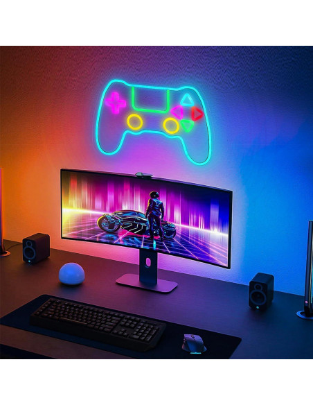Señal de Neón Gamer Dong7Niu 40.6x27.9 cm RGB LED