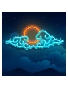 Luz de Neón LED WAMPUTO Nube de Anime 39.37x15.88 cm USB