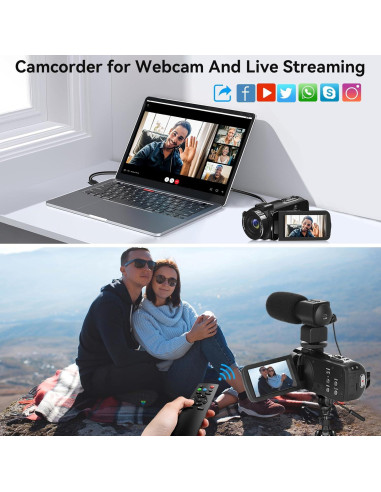 Cámara de Video 8K WIKICO 48MP con Zoom 18x y WiFi