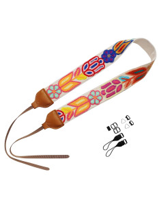 Correa de cámara ajustable UNIKSTRAP vintage flores 5 cm