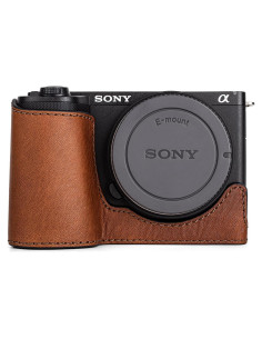Funda Protectora MUZIRI KINOKOO para Sony ZV-E10 II - Cuero Genuino Marrón
