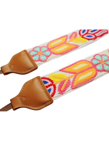 Correa de cámara ajustable UNIKSTRAP vintage flores 5 cm