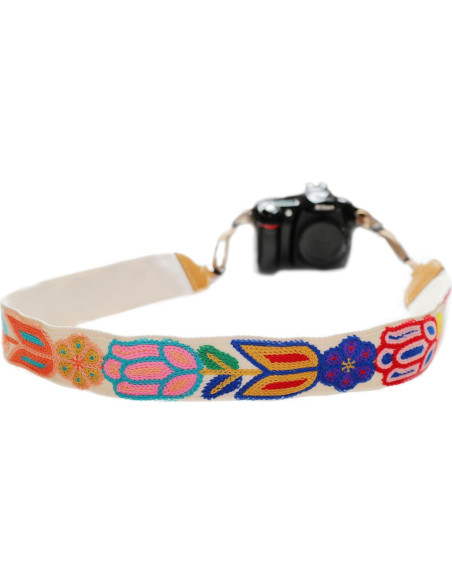 Correa de cámara ajustable UNIKSTRAP vintage flores 5 cm
