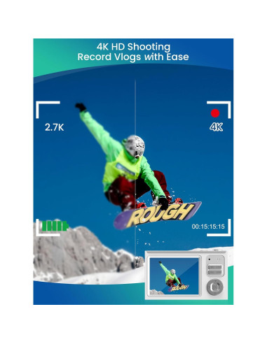 Cámara Digital Ocakuiter Z19 4K 68MP Zoom 16X para Niños