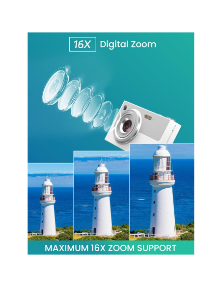 Cámara Digital Ocakuiter Z19 4K 68MP Zoom 16X para Niños