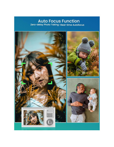 Cámara Digital Ocakuiter Z19 4K 68MP Zoom 16X para Niños