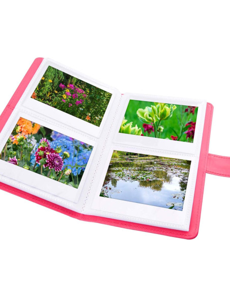 Álbum de fotos de cuero PU Sunmns Rosa 80 fotos 20.3x13.5 cm