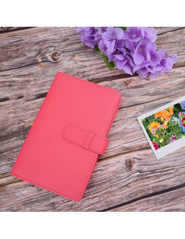 Álbum de fotos de cuero PU Sunmns Rosa 80 fotos 20.3x13.5 cm