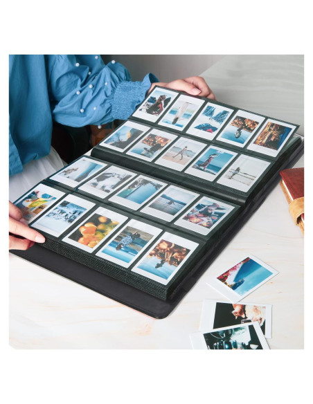 Álbum de Fotos 400 Bolsillos Ruibytree Negro para Instax Mini
