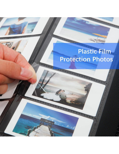 Álbum de Fotos 400 Bolsillos Ruibytree Negro para Instax Mini