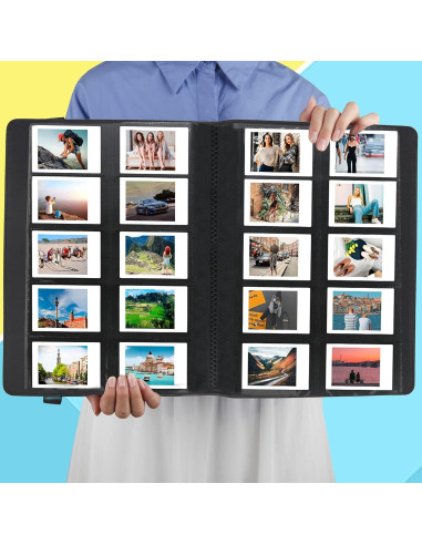 Álbum de Fotos 400 Bolsillos Ruibytree Negro para Instax Mini