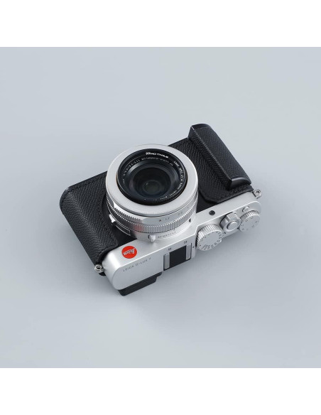 Funda Media de Cuero para Cámara Leica D-LUX7 - Naranja