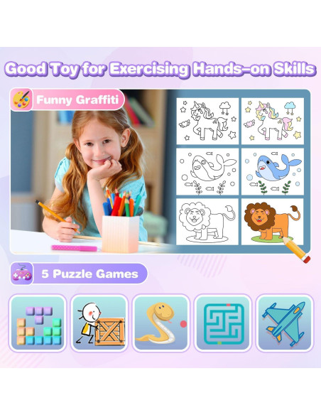 Cámara Instantánea para Niños Vakzovy 12MP 1080P Púrpura