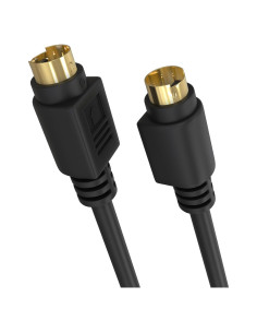 Cable S-Video 4 Pines Cmple 0.91m Recubierto de Oro Negro