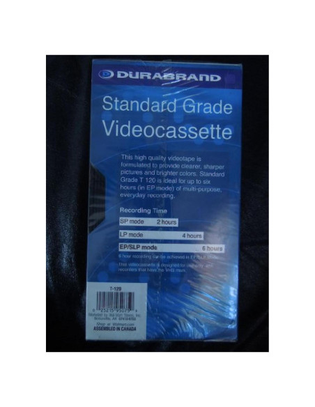 Videocinta VHS Durabrand 6 Horas Grado Estándar Modo EP