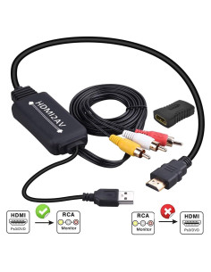 Convertidor HDMI a RCA ENBUER 1080P para TV y PC