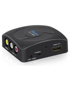 Convertidor RCA a HDMI KUYiA 1080p Mini AV a HDMI