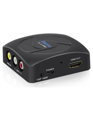 Convertidor RCA a HDMI KUYiA 1080p Mini AV a HDMI