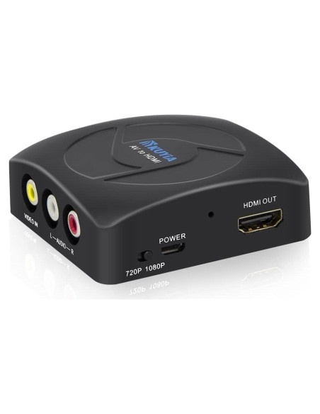 Convertidor RCA a HDMI KUYiA 1080p Mini AV a HDMI