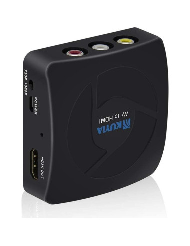 Convertidor RCA a HDMI KUYiA 1080p Mini AV a HDMI
